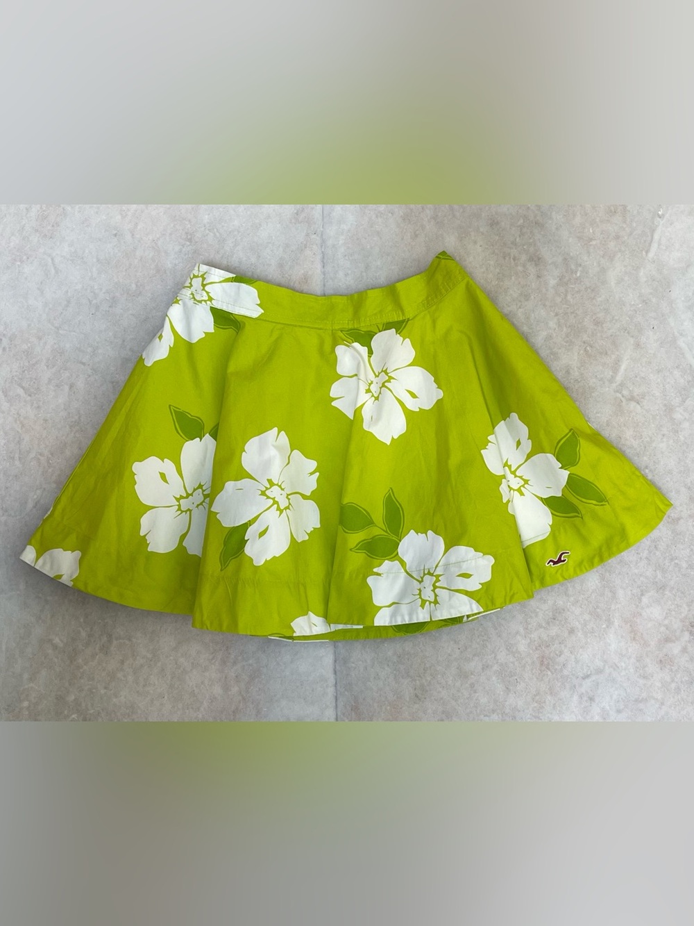 Hollister Skater Skirt Features Vibran Lime Green (SKU639)